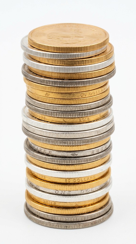 Restartis Kredyty - Stos srebrnych monet